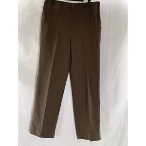 HAGGER Men's Chocolate Brown Straight-Leg Flat Front Dress Pant SZ 34X32